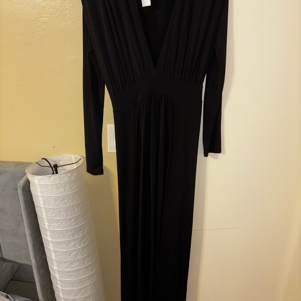 Fashion Nova Elegant Black Long Sleeve Dress